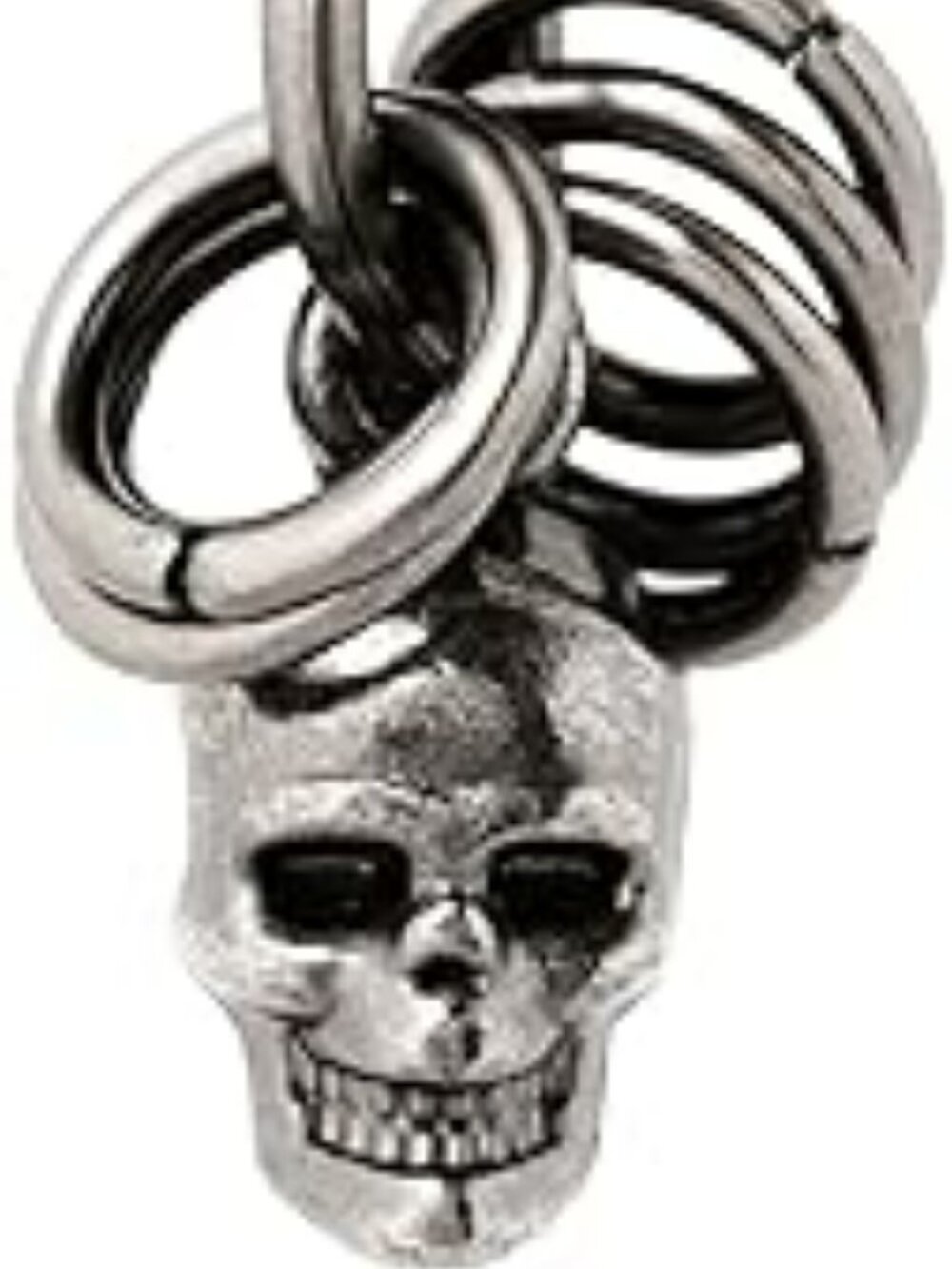 Boho Leather Skull Necklace Unique Antique Look Punk Rock